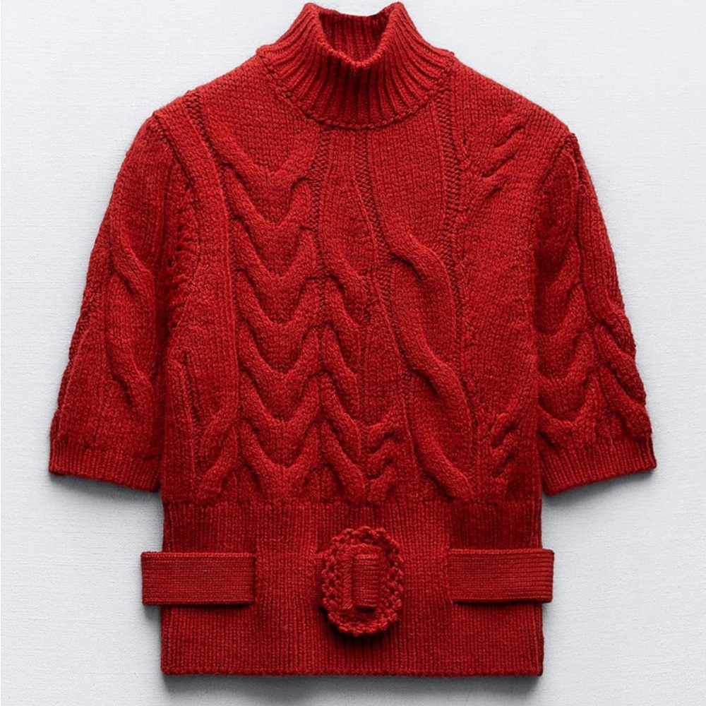 NWT Zara sweater with belt in small